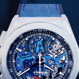 Zenith Defy El Primero 21 Blue Skeleton Dial Chronograph 44mm 95.9002.9004/78.R584 Complete Set WARRANTY