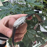 Cartier Ronde Louis White Gold Diamond Bezel Silver Dial Mens Watch WR007018