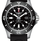 Breitling Superocean II 44 Watch - Steel - Volcano Black Dial - Black Ocean Racer II Strap - Tang Buckle - Y1739310/BF45/227S/A20SS.1