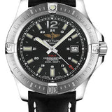 Breitling Colt Automatic Watch - 44mm Steel Case - Volcano Black Dial - Black Leather Strap - A1738811/BD44/435X/A20BA.1