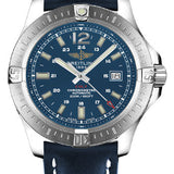 Breitling Colt Automatic Watch - 44mm Steel Case - Mariner Blue Dial - Blue Leather Strap - A1738811/C906/105X/A20BA.1