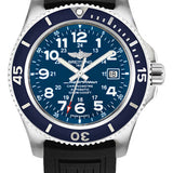 Breitling Superocean II 44 Watch - Steel Case - Gun Blue Dial - Black Diver Pro III Strap - A17392D8/C910/152S/A20SS.1