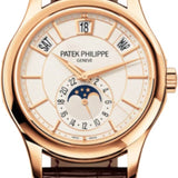 Patek Philippe Complications Annual Calendar Moon Phases Rose Gold White Dial | 5205R-001