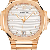 Patek Philippe Nautilus Ladies Rose Gold Silver Dial | 7118/1R-001