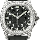 Patek Philippe Aquanaut Ladies White Gold Diamonds Black Dial | 5069G-001