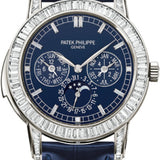 Patek Philippe Grand Complications Day-Date Annual Calendar Moon Phase 42mm Blue Index Platinum Diamond Set Automatic | 5073P-010