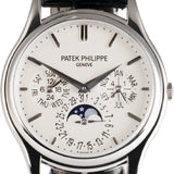 Patek Philippe 37.2mm Grand Complications White Opaline Index White Gold Leather Automatic | 5140G-001