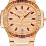 Patek Philippe Nautilus Ladies Rose Gold Gemset Bezel | 7118/1300R-001