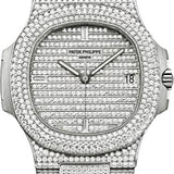 Patek Philippe Nautilus 40mm White Gold Diamond Pave White Gold Diamond Set Automatic | 5719/1G-001