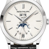 Patek Philippe Complications Annual Calendar Moon Phases White Gold Silver Opaline Dial | 5396G-011