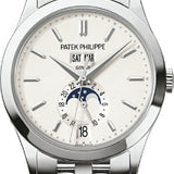 Patek Philippe Complications Day-Date Annual Calendar Moon Phases White Gold Silver Opaline Dial | 5396/1G-010