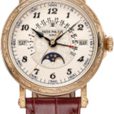 Patek Philippe Grand Complications Retrograde Perpetual Calendar Rare Handcrafts Rose Gold Silver Dial | 5160/500R-001