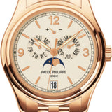 Patek Philippe Complications Annual Calendar Moon Phases Date Rose Gold Cream Dial | 5146/1R-001