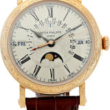 Patek Philippe Grand Complications Perpetual Calendar Day Month Moon Phases White Opaline Roman Dial | 5160R-001