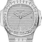 Patek Philippe Nautilus Date Sweep Seconds White Gold/Diamonds Dial & Bezel | 5719/10G-010