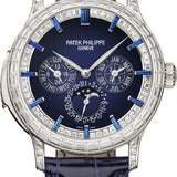 Patek Philippe Grand Complications Minute Repeater Perpetual Calendar Platinum Blue Black Gradient Dial Diamond Bezel | 5374/300P-001