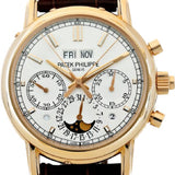 Patek Philippe Grand Complications Split-Seconds Chronograph Perpetual Calendar Rose Gold Silver Opaline Dial | 5204R-001