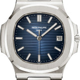 Patek Philippe Nautilus Date Sweep Seconds White Gold Black Blue Dial | 5811/1G-001