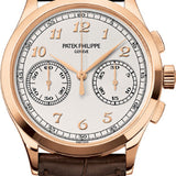 Patek Philippe Complications 39.4mm Silver Opaline Arabic Rose Gold Leather - 5170R-001