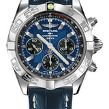 Breitling Chronomat 44 Watch - Steel Case - Blackeye Blue Dial - Blue Croco Strap - AB011012/C789/731P/A20BA.1