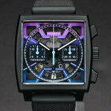 TAG Heuer Monaco CBL218E.FT6312 39MM Purple Blue Skeleton Dial Full Set WARRANTY