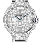 Cartier Ballon Bleu de Cartier Watch - Large White Gold Diamond Case - Diamond Paved Dial - Diamond Bracelet - HPI00582