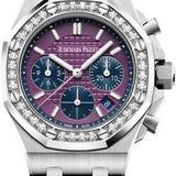 Audemars Piguet Royal Oak Offshore Selfwinding Chronograph Stainless Steel 37mm Purple Dial Diamond Bezel Rubber Strap | 26231ST.ZZ.D075CA.01