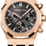 Audemars Piguet Royal Oak Chronograph Rose Gold Black Dial 41mm Leather Strap | 26240OR.OO.D002CR.02