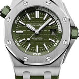 Audemars Piguet Royal Oak Offshore Diver Khaki Index Stainless Steel Rubber 42mm | 15710ST.OO.A052CA.01