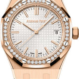 Audemars Piguet 37mm Royal Oak Rose Gold Diamond Bezel Silver Dial | 15551OR.ZZ.1356OR.04