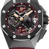 Audemars Piguet 44mm Royal Oak Concept Flying Tourbillon GMT Titanium Ceramic Bezel Burgundy | 26589IO.OO.D500CA.01