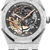 Audemars Piguet Royal Oak Frosted Gold Double Balance Wheel 41mm Openworked Slate Grey Dial | 15407BC.GG.1224BC.01