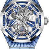 Audemars Piguet Royal Oak Concept Flying Tourbillon White Gold Sapphires Alligator 39mm Leather Strap | 26228BC.SS.D314CR.01