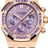 Audemars Piguet Royal Oak Chronograph Rose Gold Gem Set 38mm Bezel Purple DIal | 26319OR.AY.1256OR.01