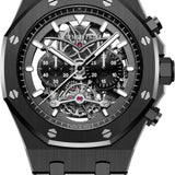 Audemars Piguet Royal Oak "Skeleton" Tourbillon Chronograph Openworked 44mm Black Ceramic | 26343CE.OO.1247CE.01