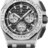 Audemars Piguet Royal Oak Offshore Selfwinding Chronograph White Gold Diamond Bezel 43mm Black Dial Rubber Strap | 26424BC.ZZ.D002CA.01