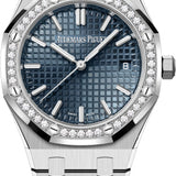 Audemars Piguet Royal Oak "50th Anniversary" 34mm Stainless Steel Blue Dial Diamond Bezel | 77451ST.ZZ.1361ST.02