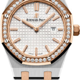 Audemars Piguet Royal Oak Quartz Ladies 33mm Rose Gold/Steel Diamond Silver Dial | 67651SR.ZZ.1261SR.01