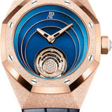 Audemars Piguet Royal Oak Concept Frosted Gold Flying 38.5mm Tourbillon Rose Gold Blue | 26630OR.GG.D326CR.01