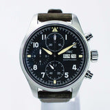 IWC Pilot’s Watch Spitfire IW387901 41MM Steel Black Dial Full Set WARRANTY
