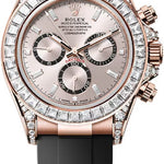 Rolex Cosmograph Daytona 40mm Everose Gold Diamond-Set Dial Oysterflex Bracelet Diamond-Set Bezel and Diamond-Set Lugs - 126535TBR