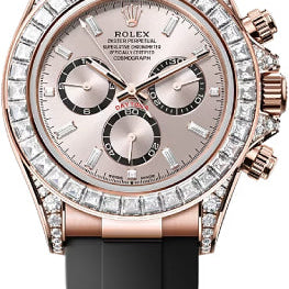 Rolex Cosmograph Daytona 40mm Everose Gold Diamond-Set Dial Oysterflex Bracelet Diamond-Set Bezel and Diamond-Set Lugs - 126535TBR