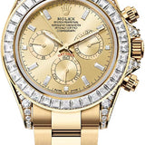 Rolex Cosmograph Daytona 40mm Golden Diamond-Set Dial Oyster Bracelet Diamond-Set Bezel - 126598TBR | 2024 Model