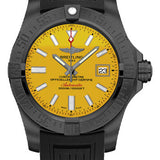 Breitling Avenger II Seawolf Limited Edition of 1000 Watch - 45mm Black Steel Case - Cobra Yellow Dial - Black Diver Pro III Strap - M17331E2/I530/153S/M20DSA.2