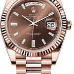 Rolex Day-Date 40 40mm Chocolate Diamond Set Dial - 228235