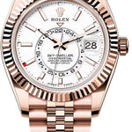 Rolex Sky-Dweller 42mm Intense White Dial Fluted Bezel Jubilee Bracelet - 336935