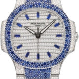 Patek Philippe Nautilus Haute Joaillerie White Gold Set With Sapphires & Diamonds | 7118/1451G-001