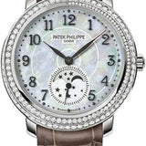 Patek Philippe Complications Moon Phases White Gold Mother of Pearl Dial | 4968G-010