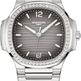 Patek Philippe Nautilus Ladies Stainless Steel Diamond Grey Opaline Dial | 7118/1200A-011