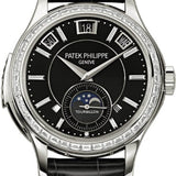 Patek Philippe Grand Complications Annual Calendar Day-Date Moon Phase 41mm Black Index Platinum Leather Manual | 5307P-001